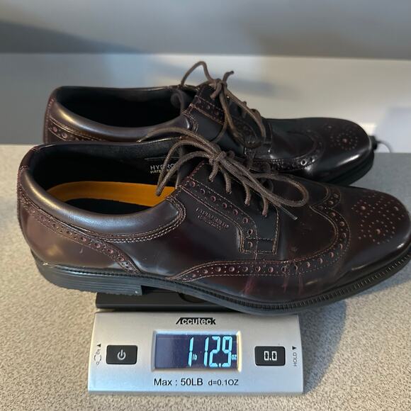 Rockport Walkability Adiprene Adidas Sz 9.5 Hydroshield Waterproof Wingtip Shoes - Picture 15 of 15